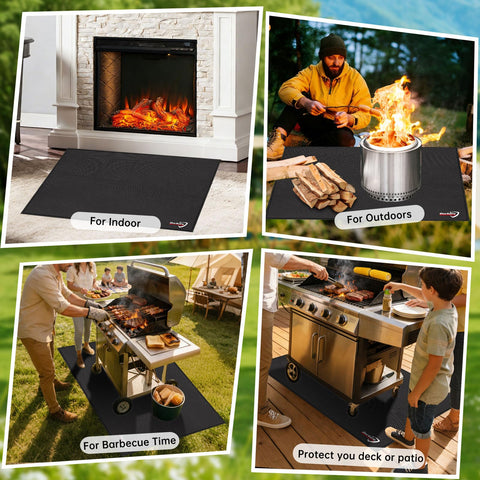 DocSafe 40-inch square mat fits grills from 18 to 40 inches.