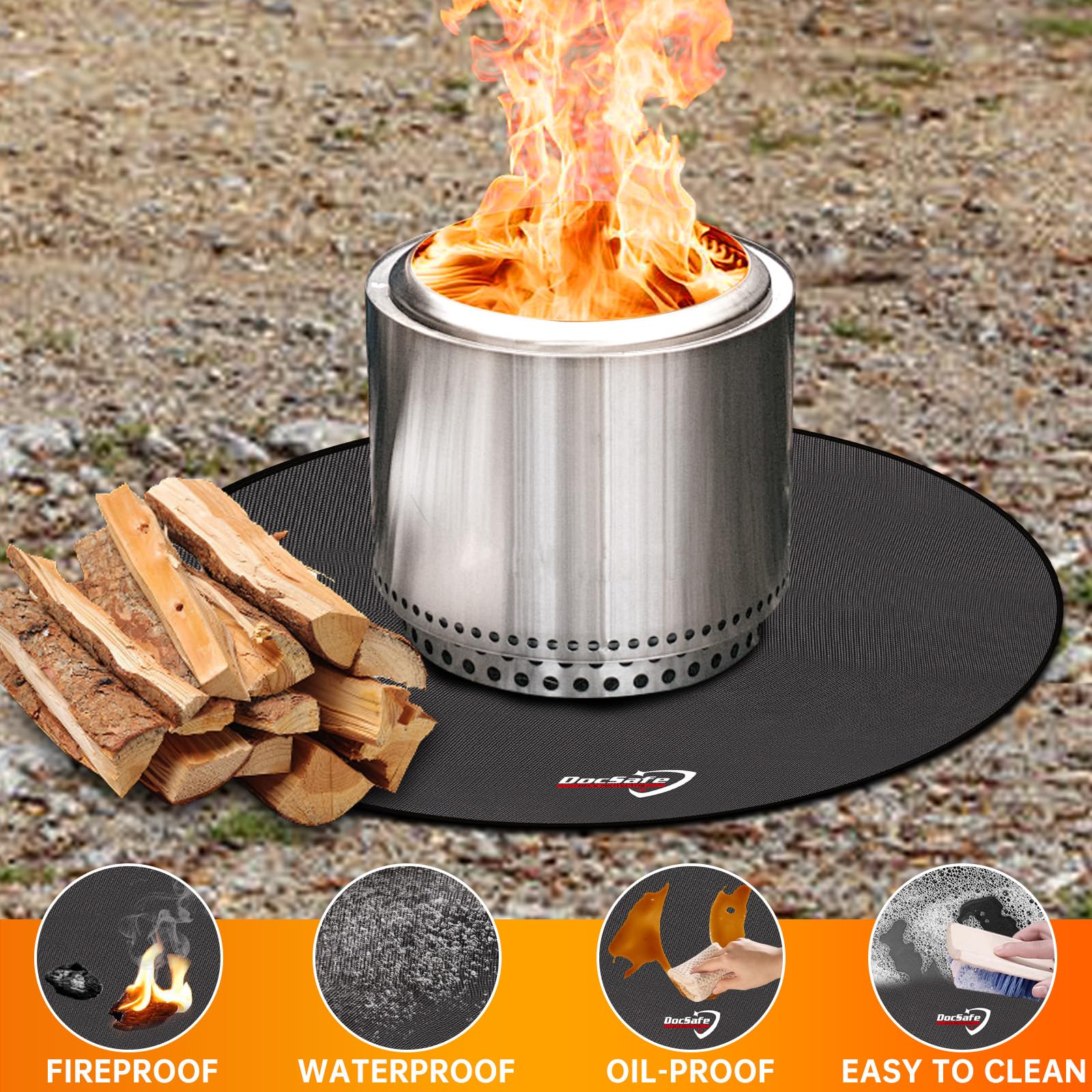 DocSafe deck and patio protection mat shielding wood and concrete surfaces