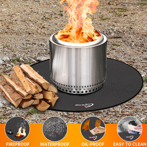 DocSafe deck and patio protection mat shielding wood and concrete surfaces