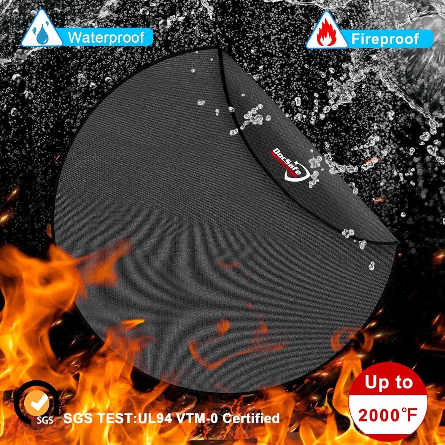 DocSafe heat-resistant mat compatible with grills and fire pits