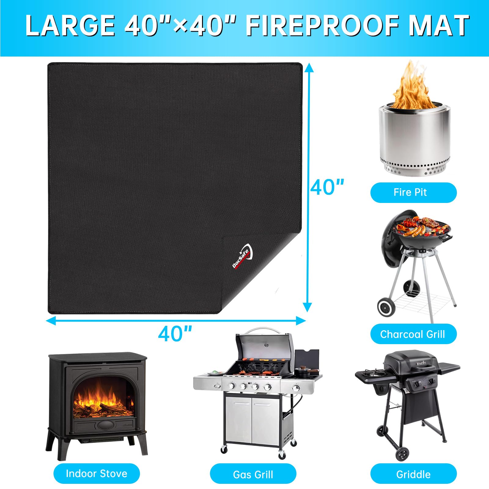 DocSafe portable collapsible mat easy to carry for picnics and camping.