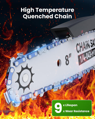 Automatic oiler system lubricates chain for smooth cutting during garden chores