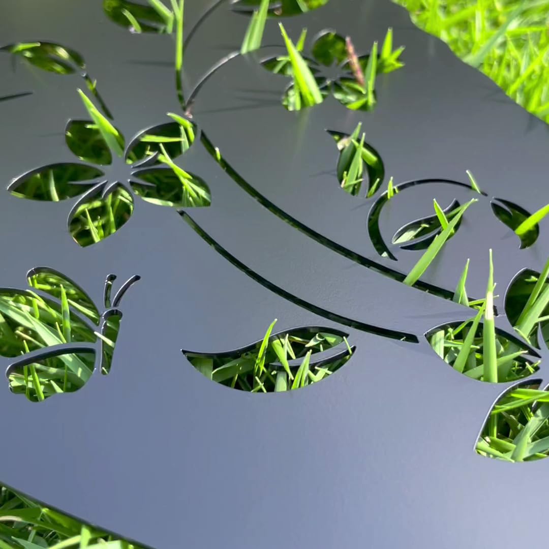 Doesen dachshund yard art silhouette provides weather-ready styling for year-round display.