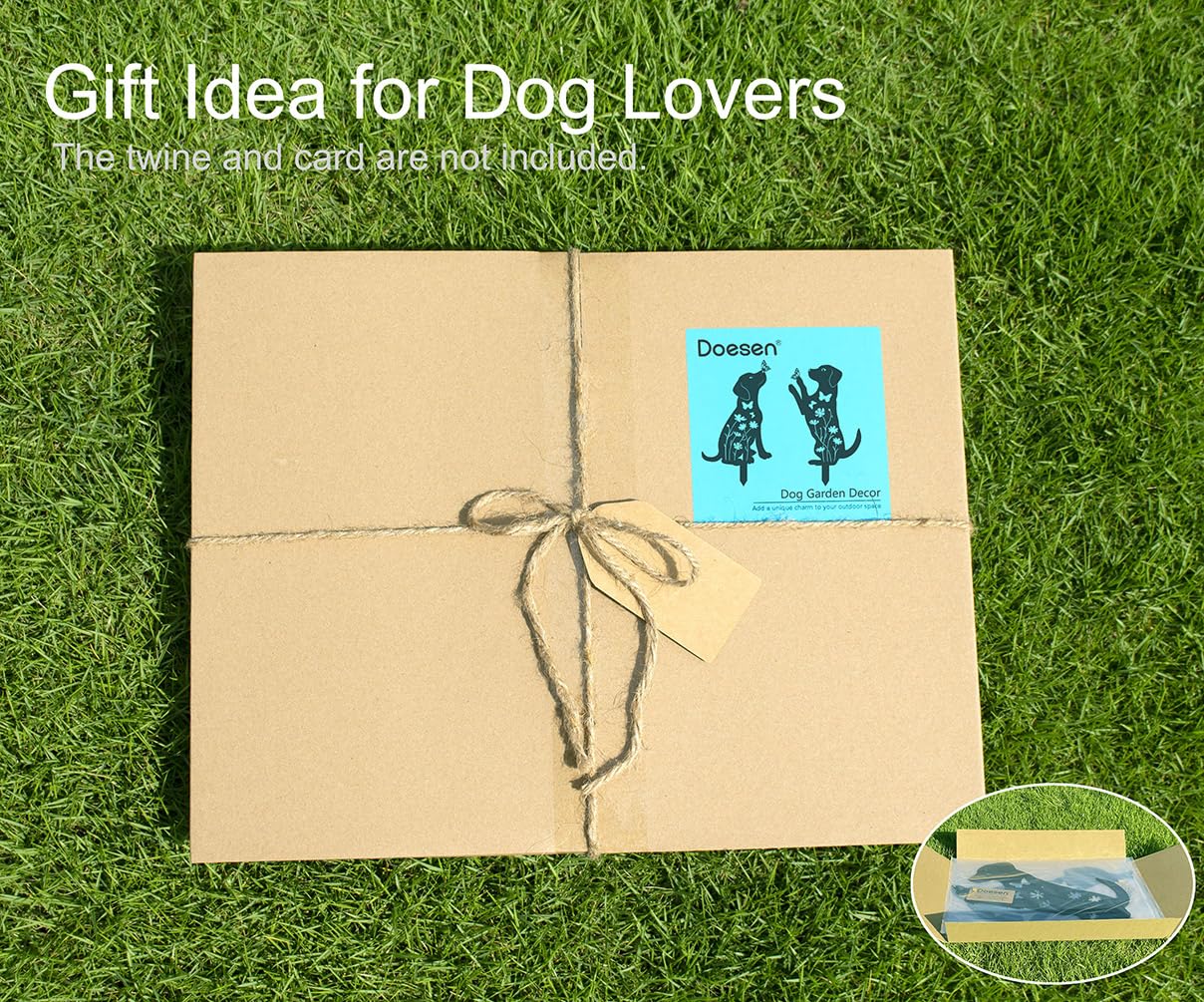 Doesen easy-install dog garden stake anchors quickly into the ground.