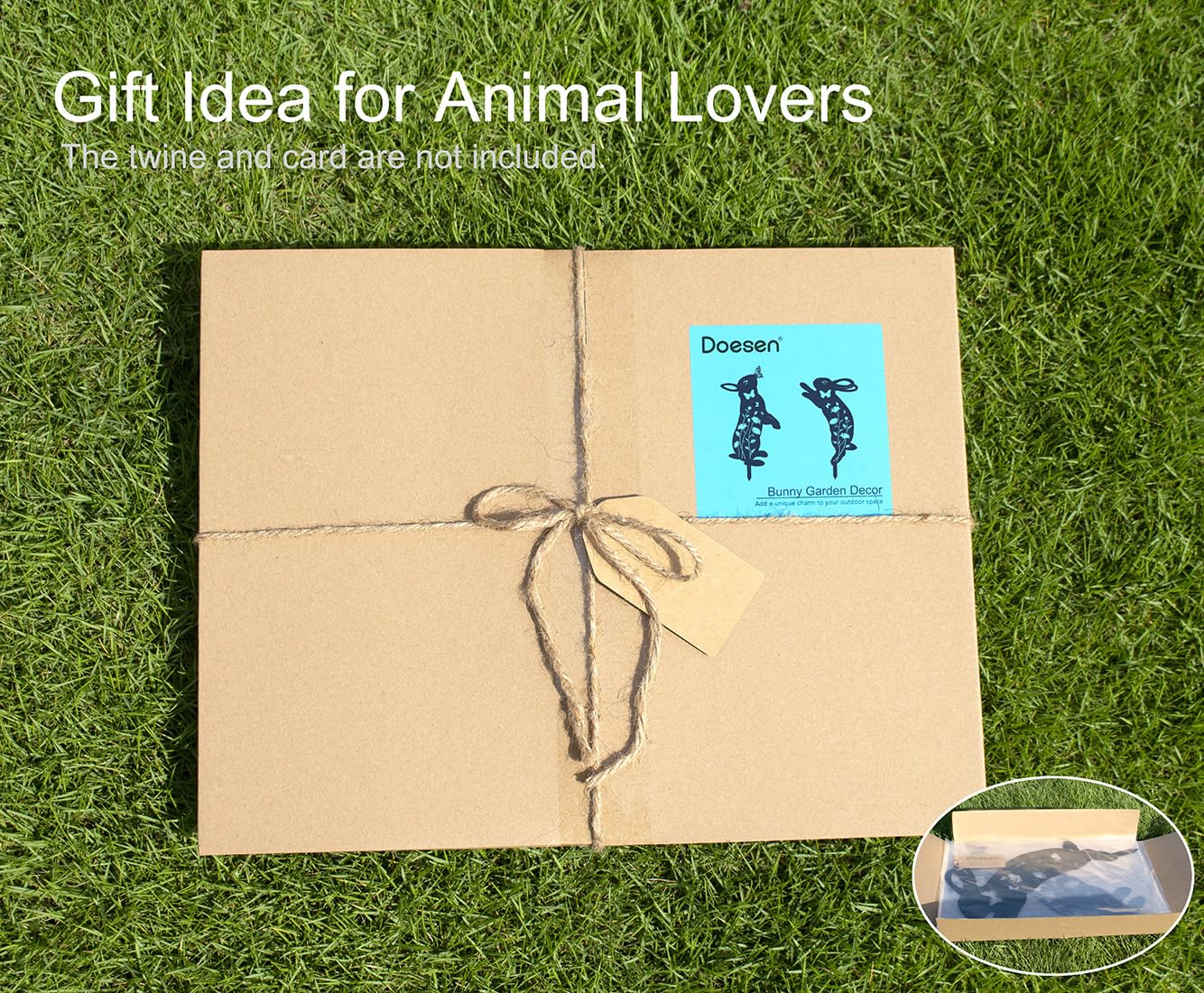 Doesen garden decor bunny silhouette stakes endure weather and last.