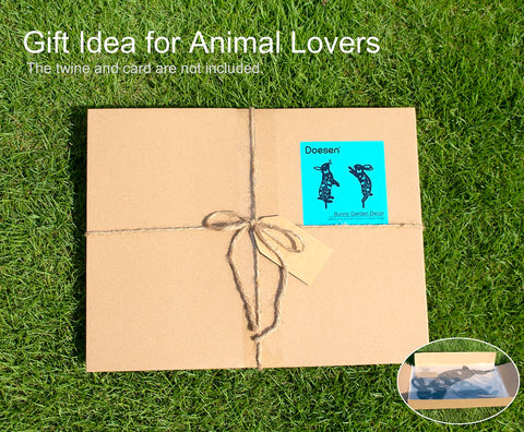 Doesen garden decor bunny silhouette stakes endure weather and last.