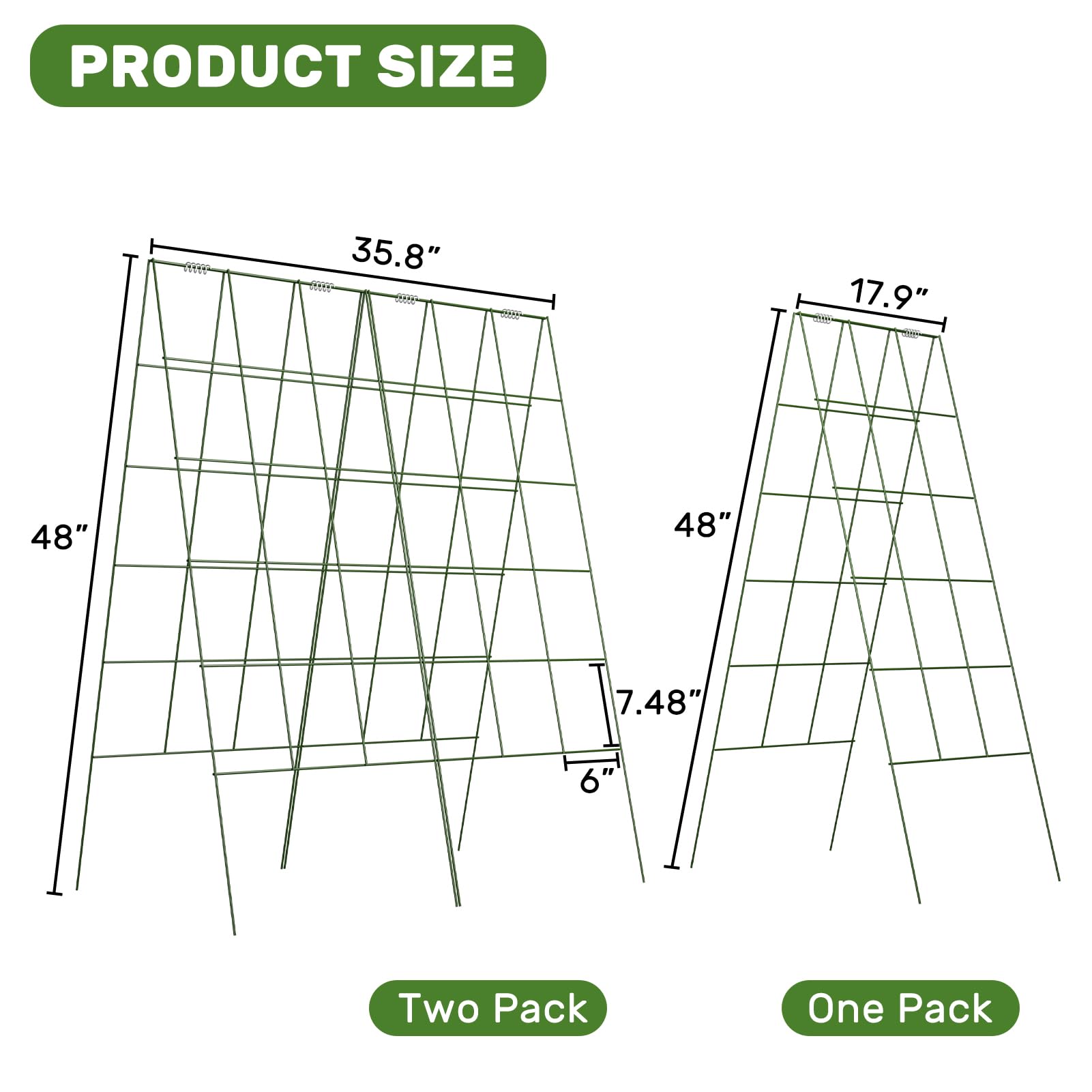 Foldable legs on DOEWORKS trellis enable quick setup and compact storage
