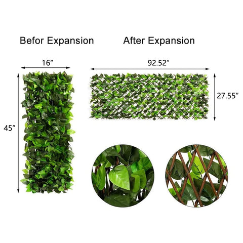 Doeworks faux ivy leaves closeup showing lifelike texture and green backdrop