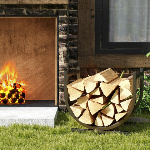 DOEWORKS indoor firewood rack decor scene adds rustic charm and storage