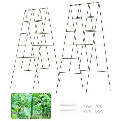 Two-pack DOEWORKS trellises expand to 36 inches wide for wider beds