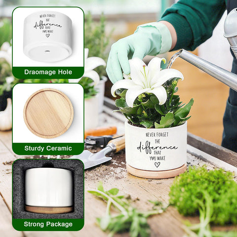 DOFAFALA built-in drainage-hole pot ensures healthy drainage indoors.