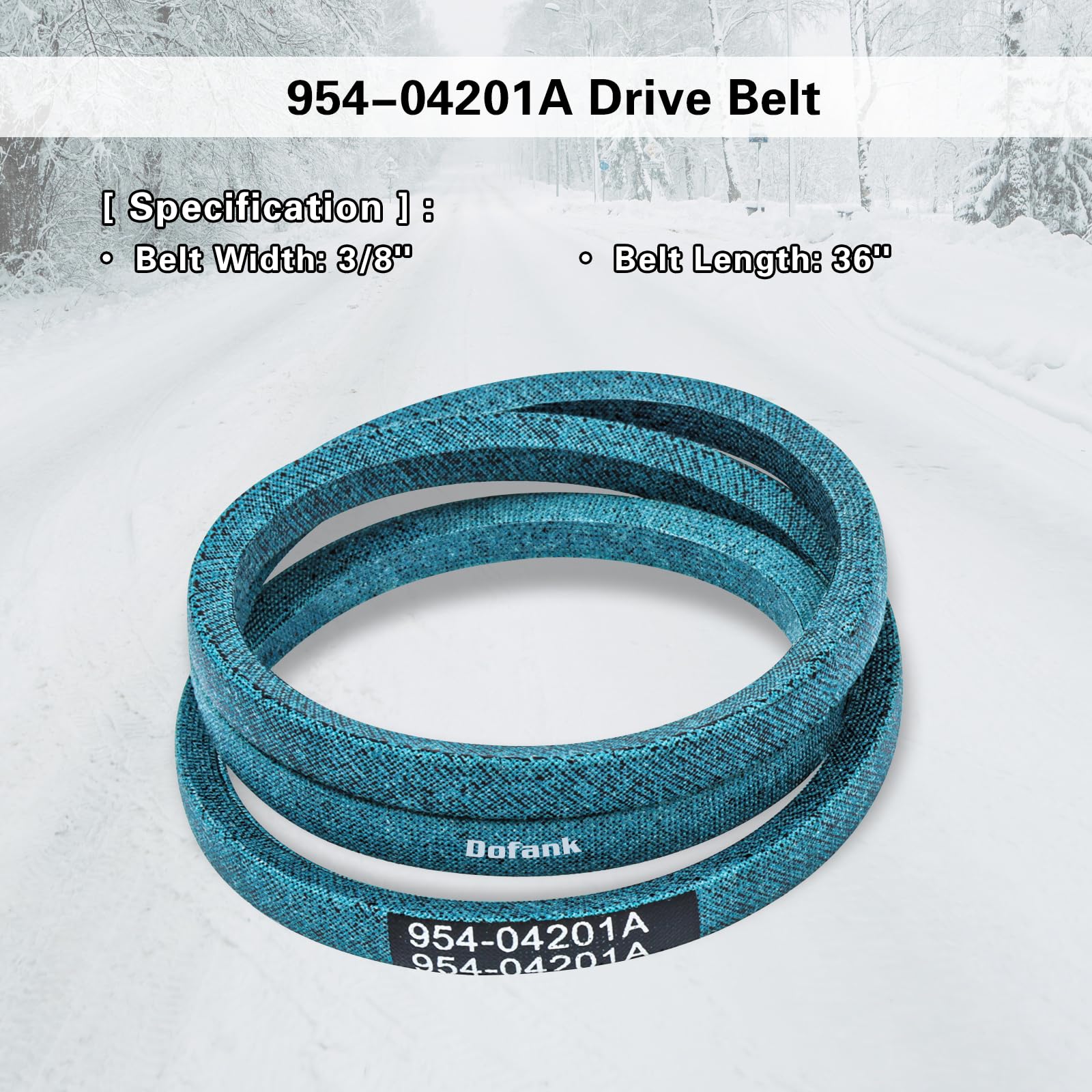 Dofank 954-04201A belt close-up demonstrates high-strength fibers for durability