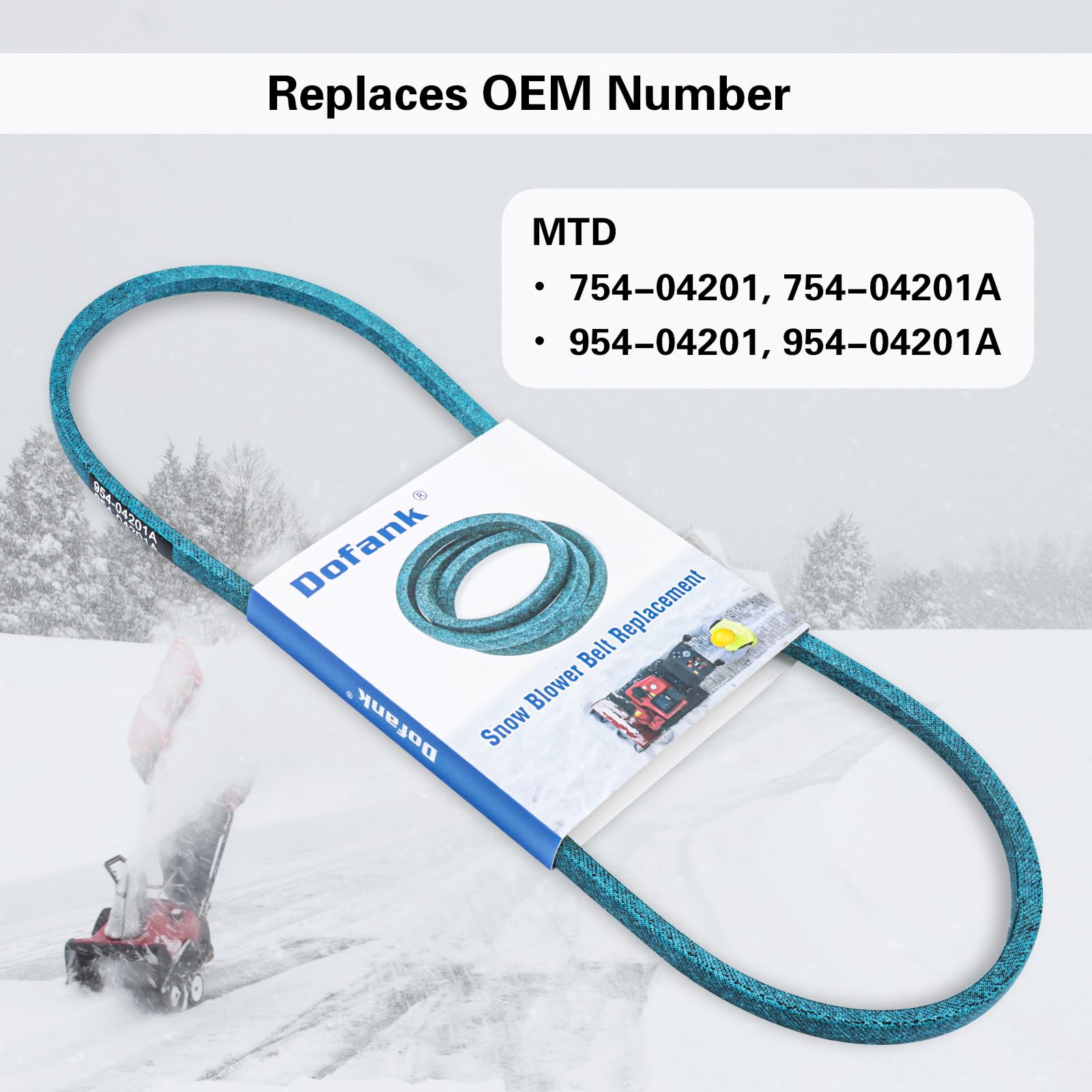 Dofank 954-04201A compatible models chart shows broad snow blower compatibility
