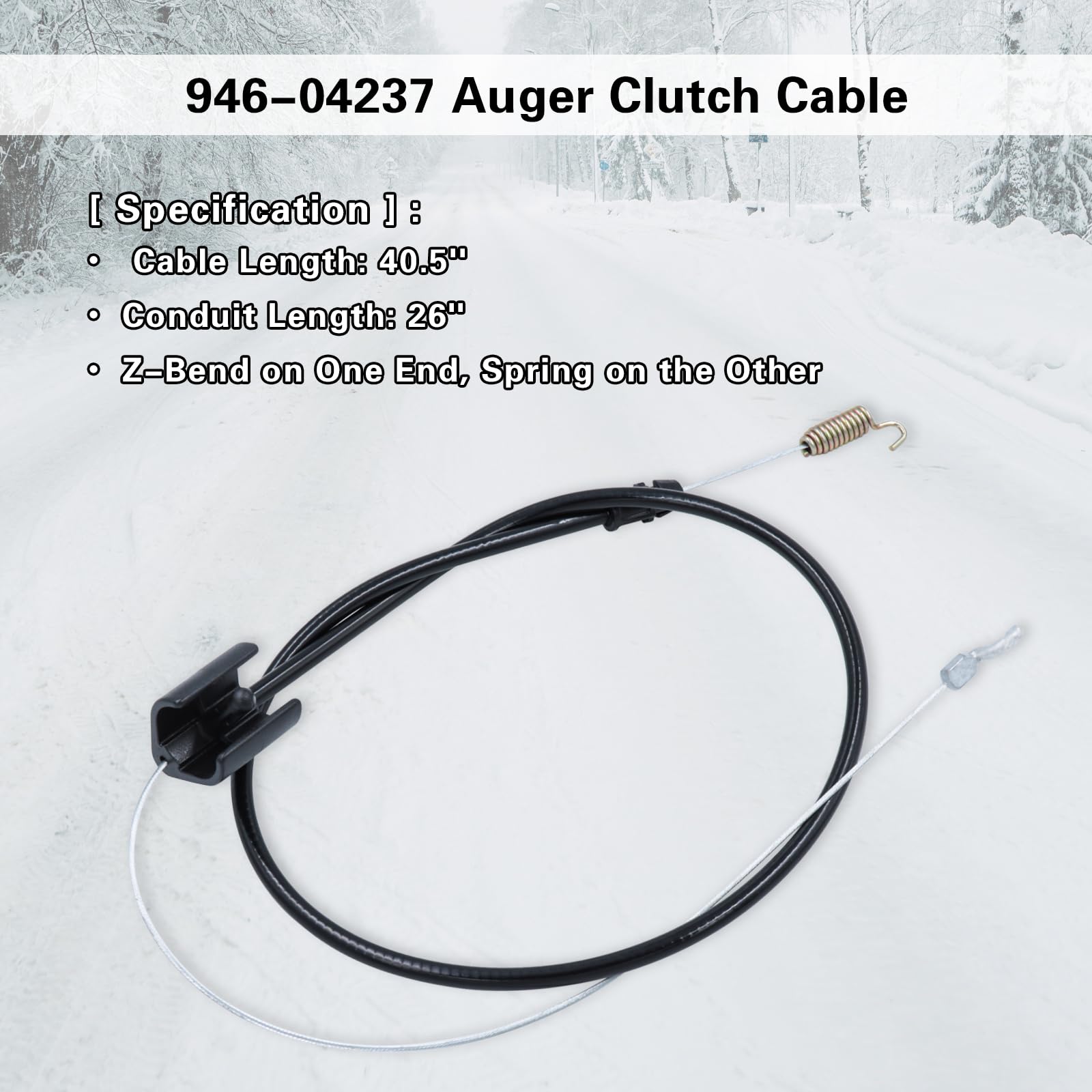 Dofank auger clutch cable replacement showing Z-bend end for secure fit