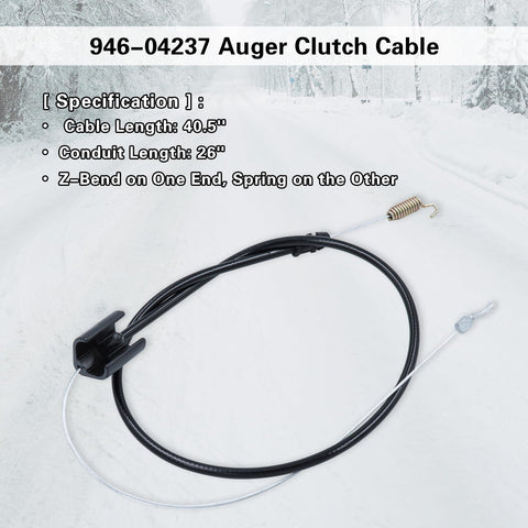 Dofank auger clutch cable replacement showing Z-bend end for secure fit