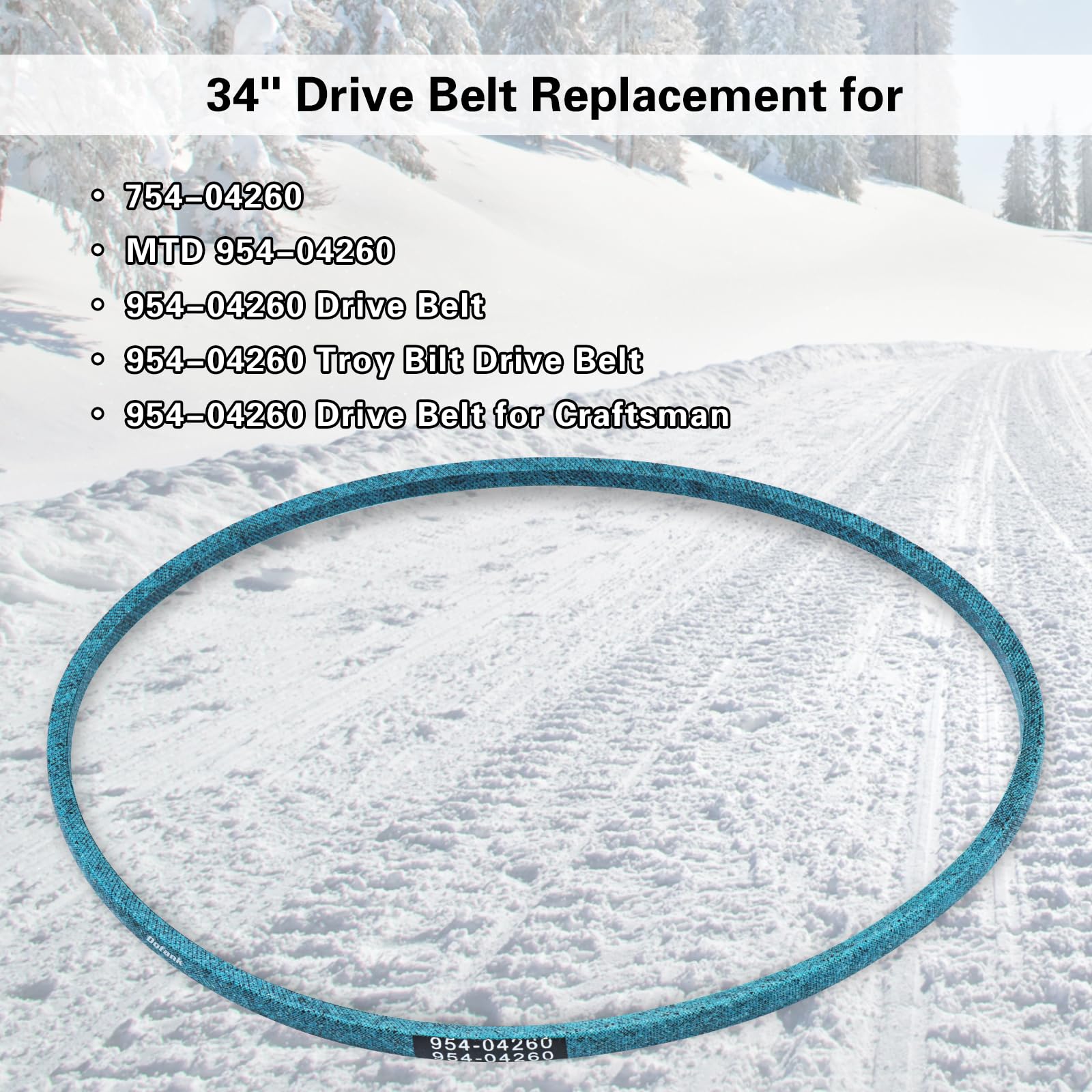 Dofank snow blower belt assembly image demonstrates compatible fit