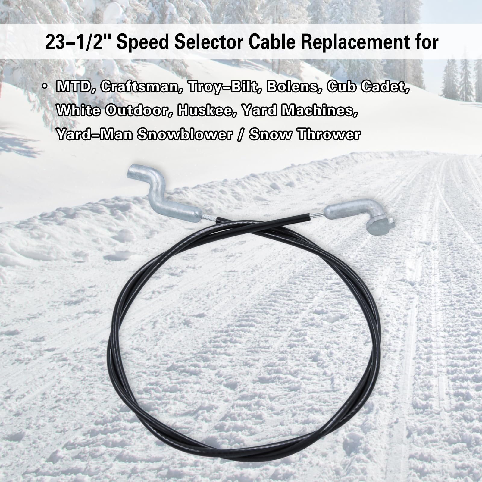 Dofank snowblower speed selector cable installation guide image.