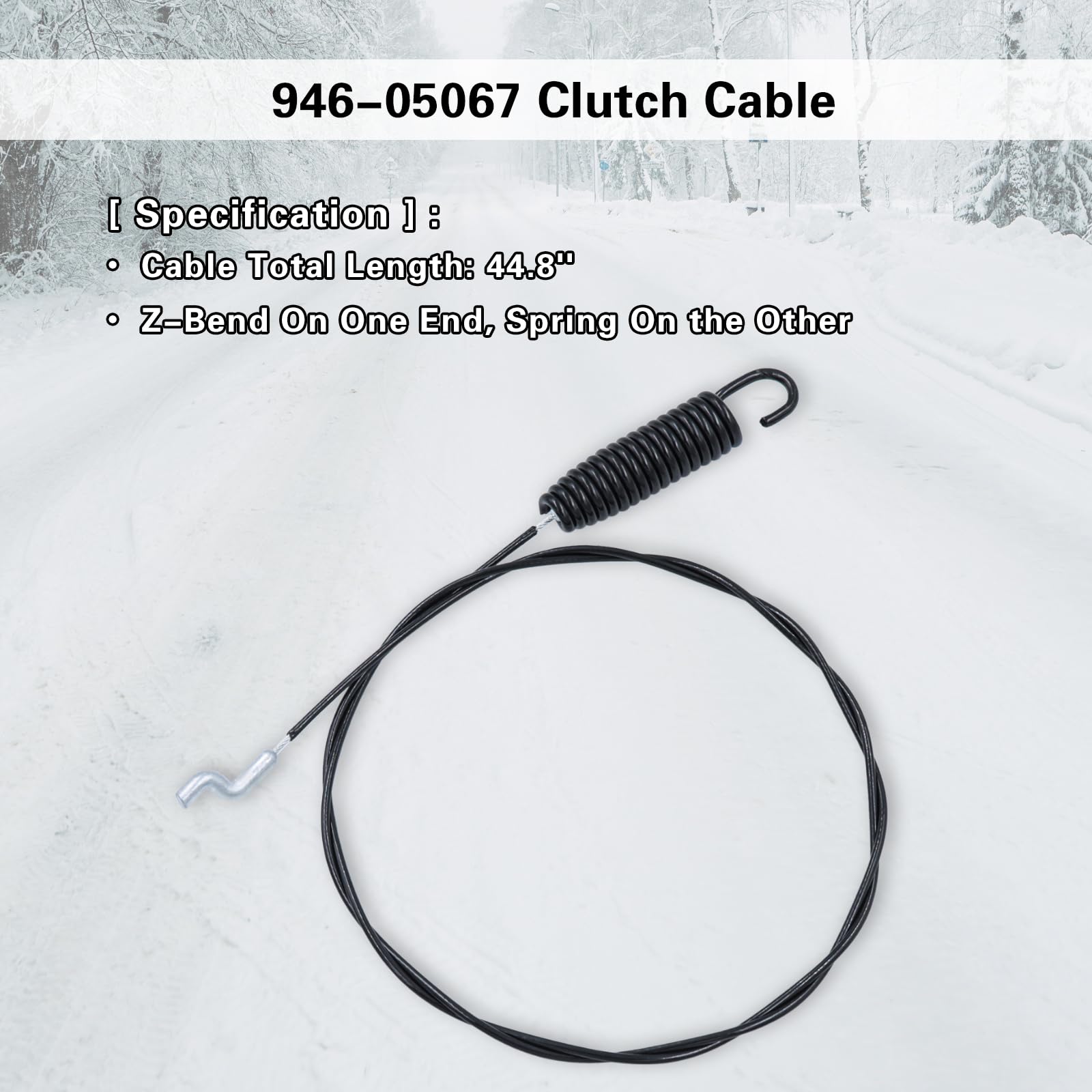 Dofank z-bend end clutch cable for snow throwers ensuring smooth engagement.