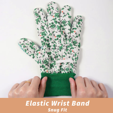 DOFOWORK cotton-poly blend gloves showing comfortable wrist fit