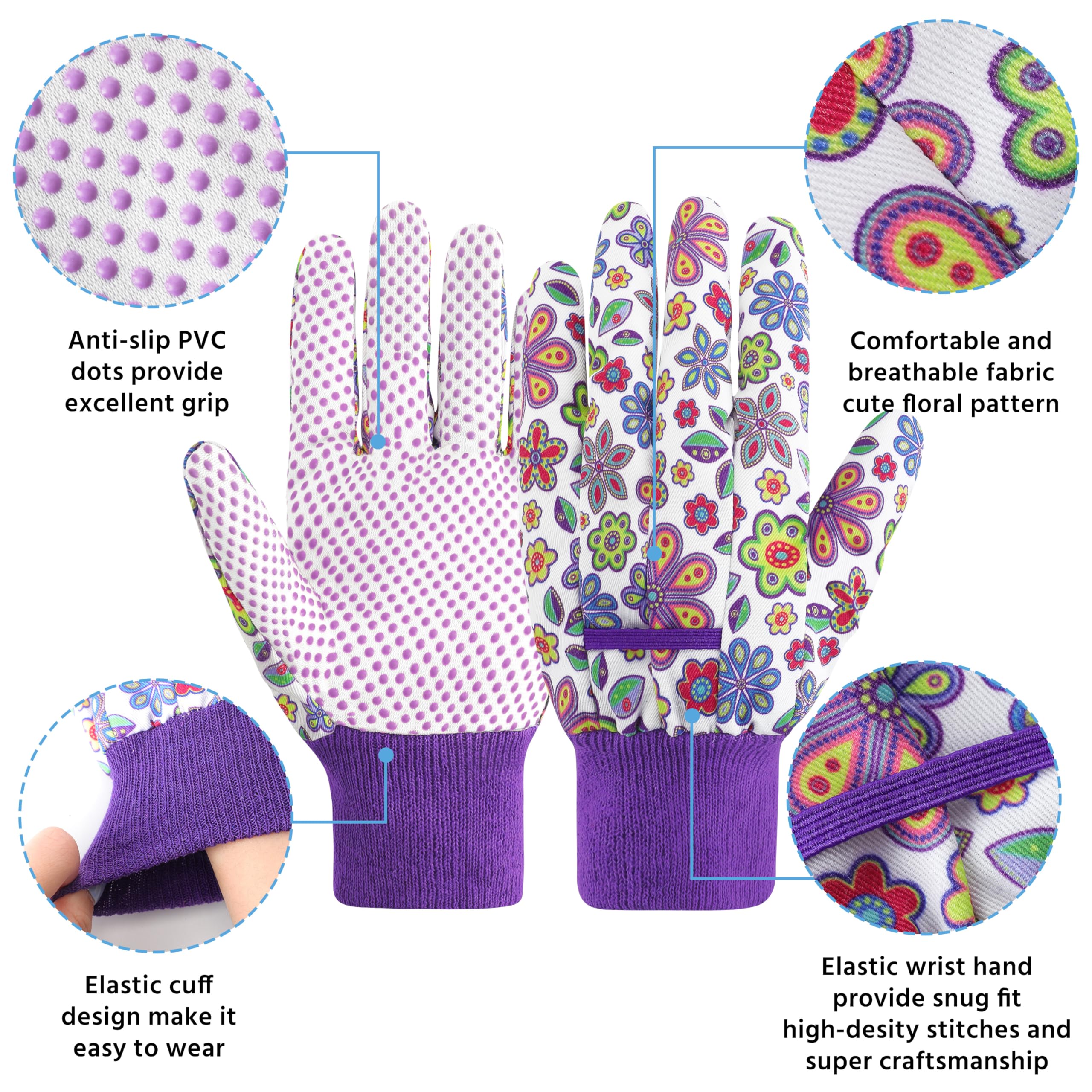 DOFOWORK ergonomic palm design fits comfortably for extended gardening sessions.