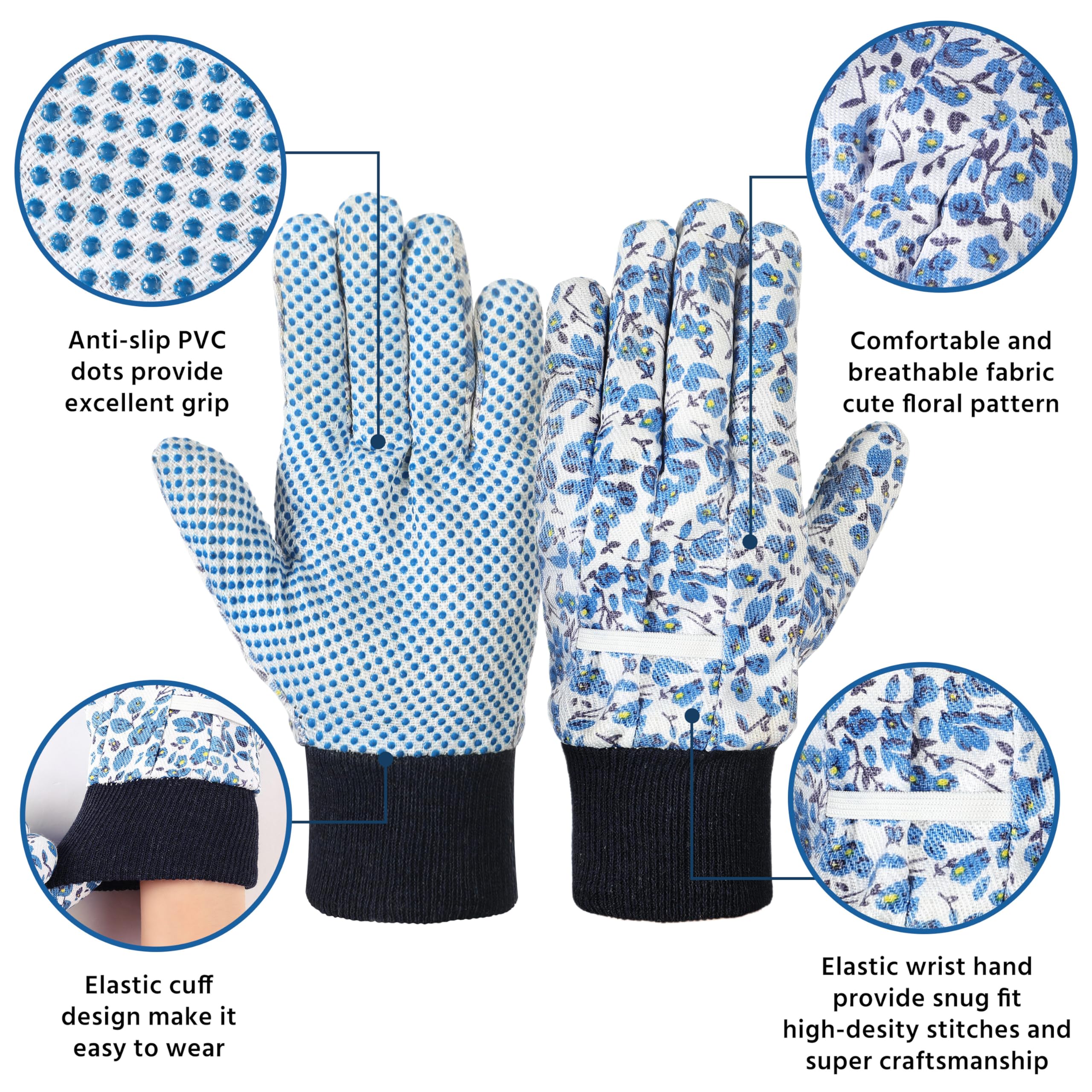 DOFOWORK ergonomic palm-fit gloves reduce fatigue while tending beds.