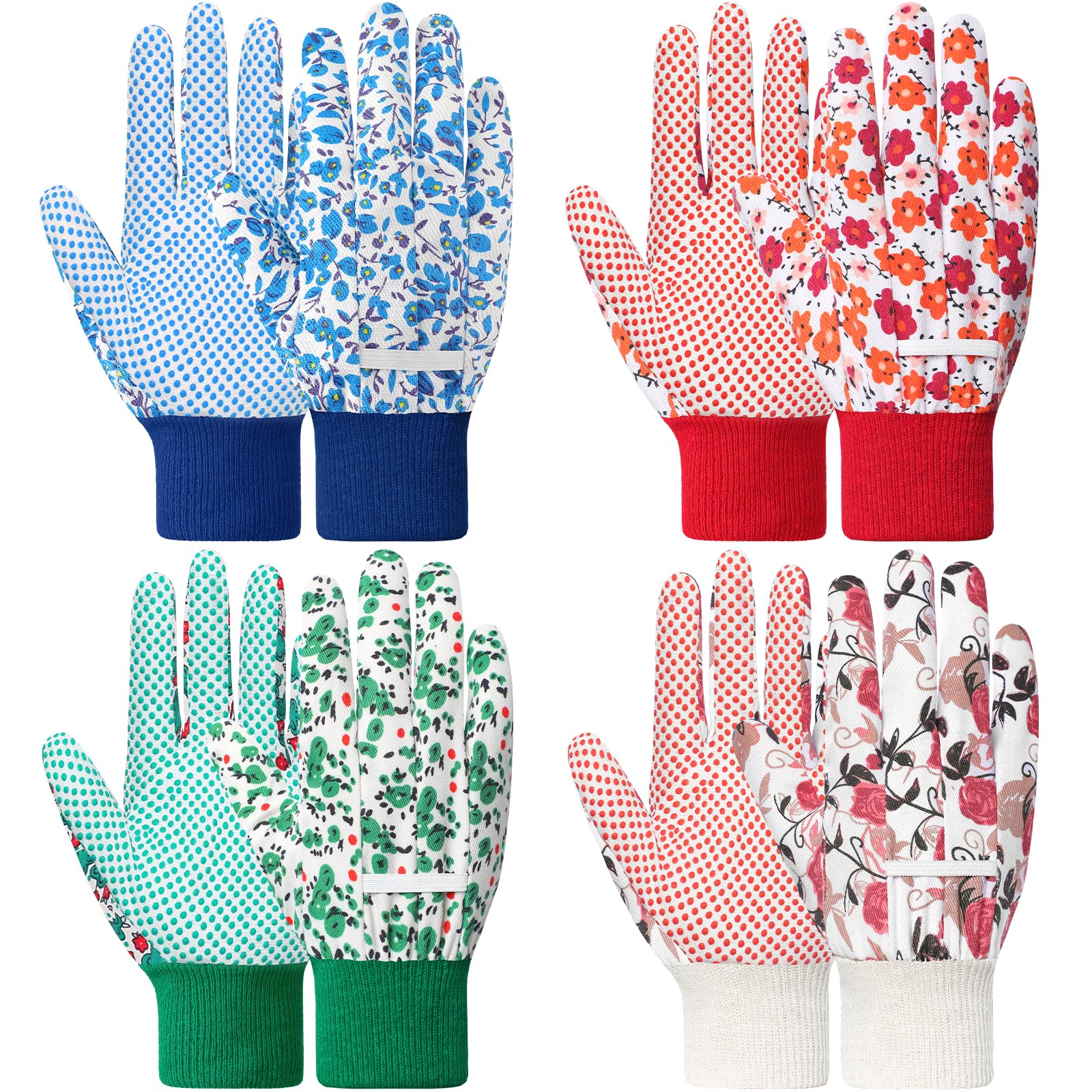 DOFOWORK gardening gloves with floral pattern offer comfortable all-day wear for gardening.