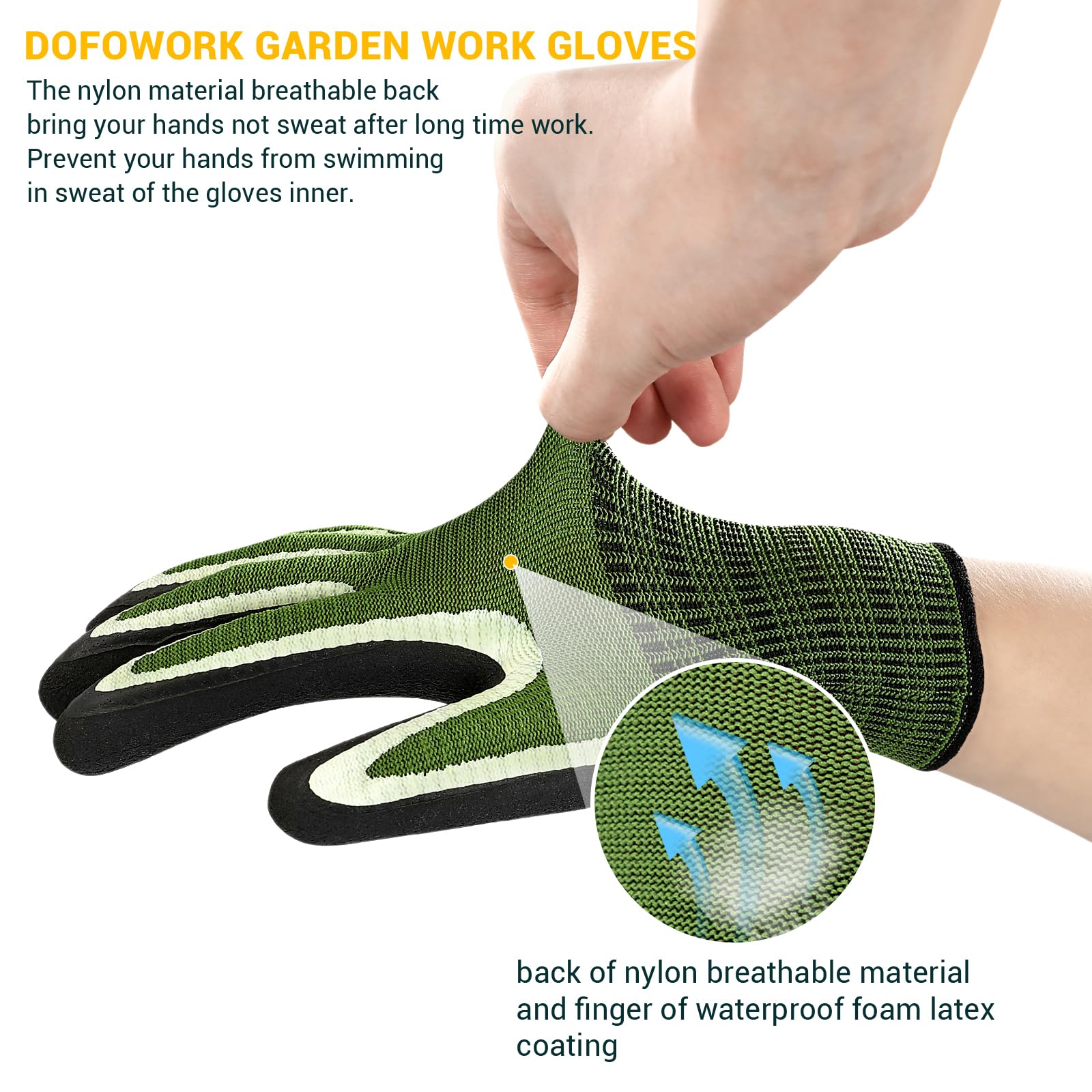 Elastic wrist design keeps dirt out and gloves secure during gardening sessions
