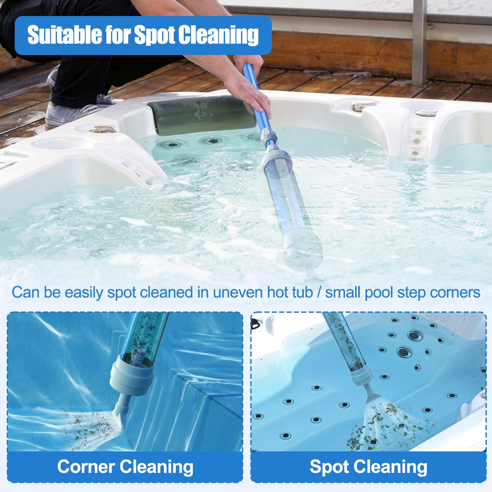 Dofurz ultra-lightweight cleaner operates quietly for focused spa maintenance.