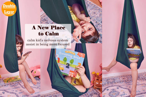 DOI IRON Sensory Swing suits kids and adults for home relaxation and gentle exercise.