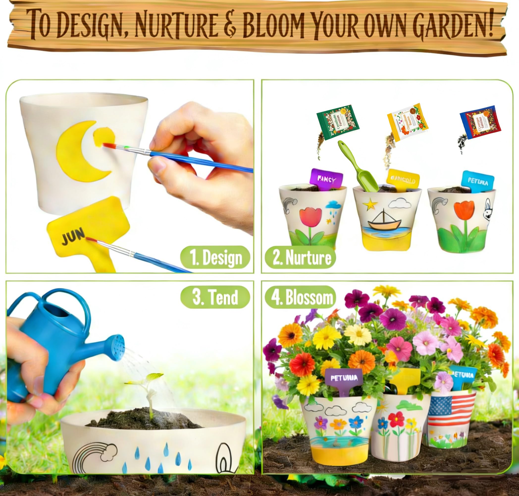 Doiaz watering can included supports gentle care and growth.