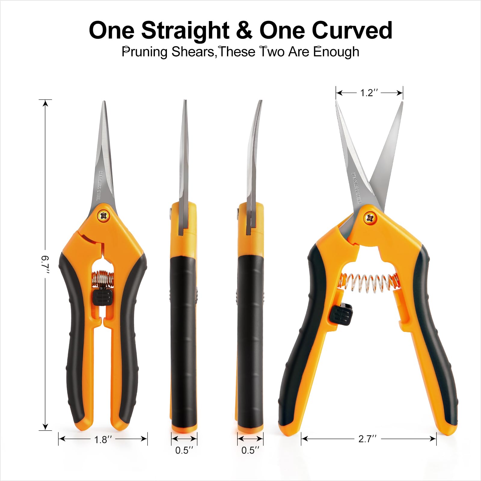 Doimeri pruning shears 6.5 inch curved blade ideal for flowers