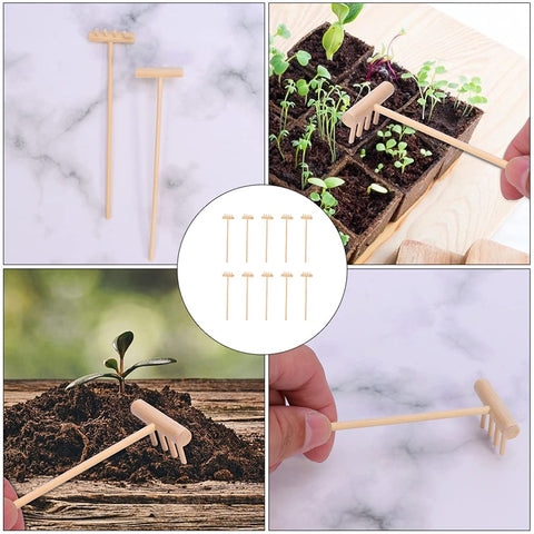 DOITOOL four-tooth rake creates varied patterns in compact Zen sand