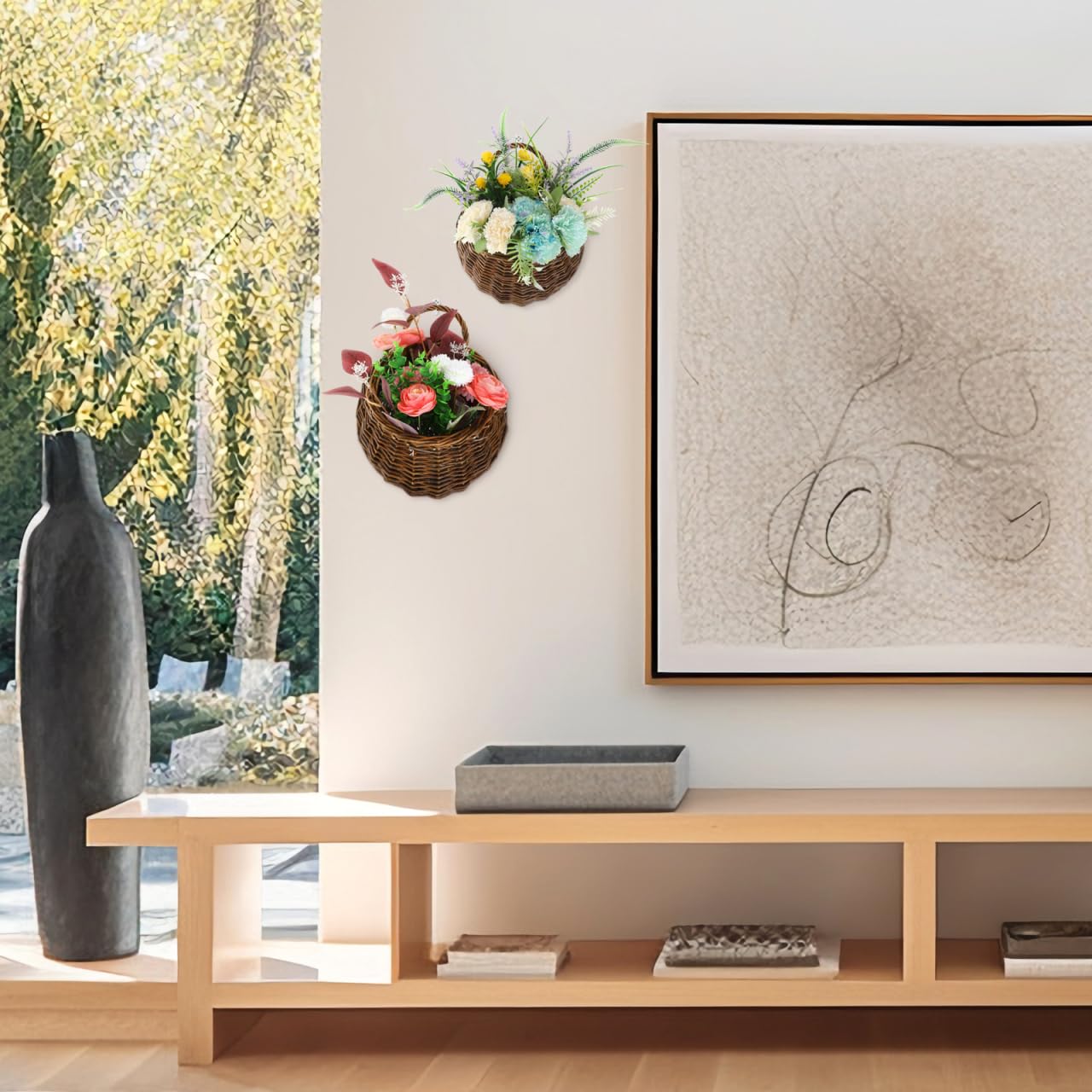DOITOOL hanging basket for office and stylish wall storage