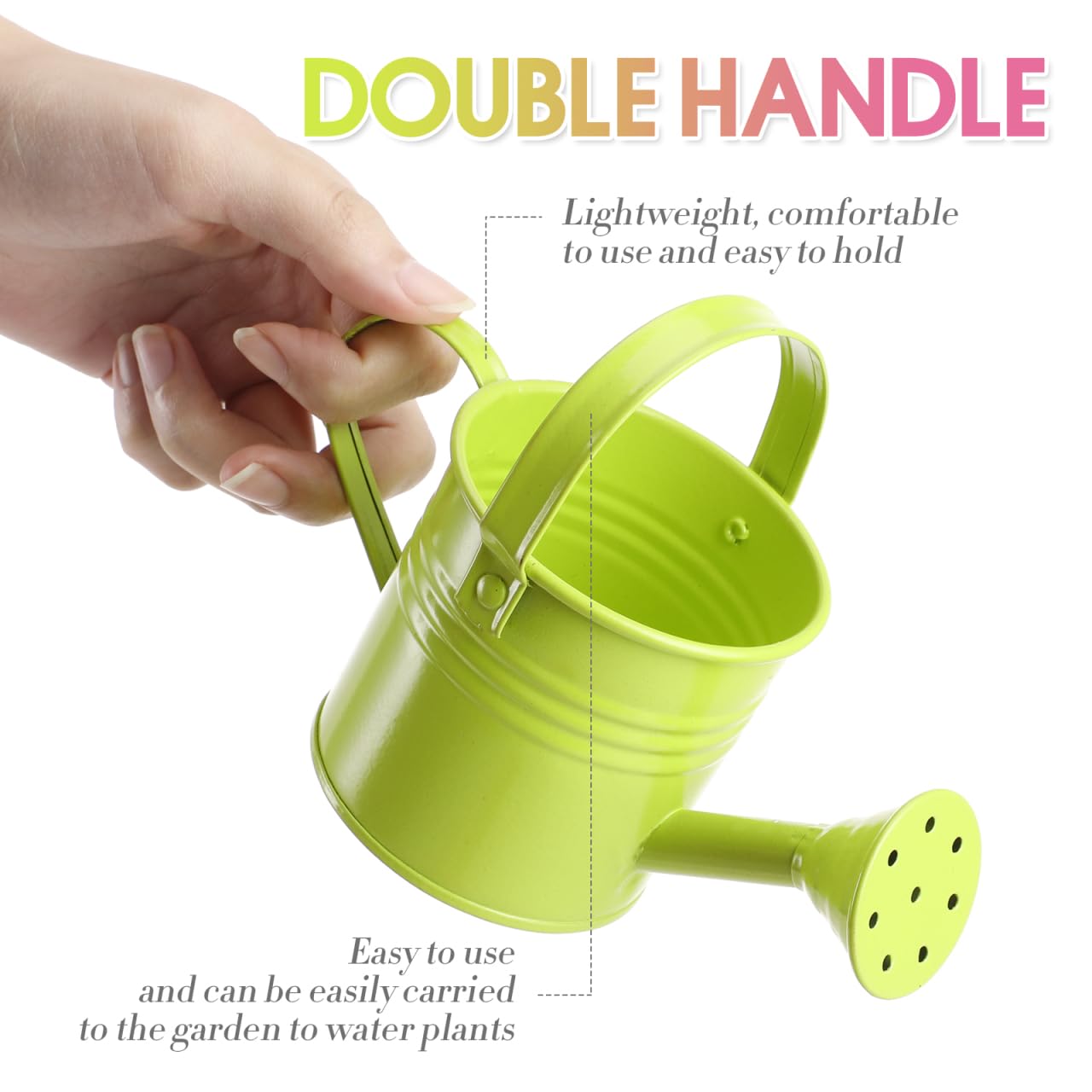 DOITOOL thickened-base watering can stands stably in any indoor-outdoor space.