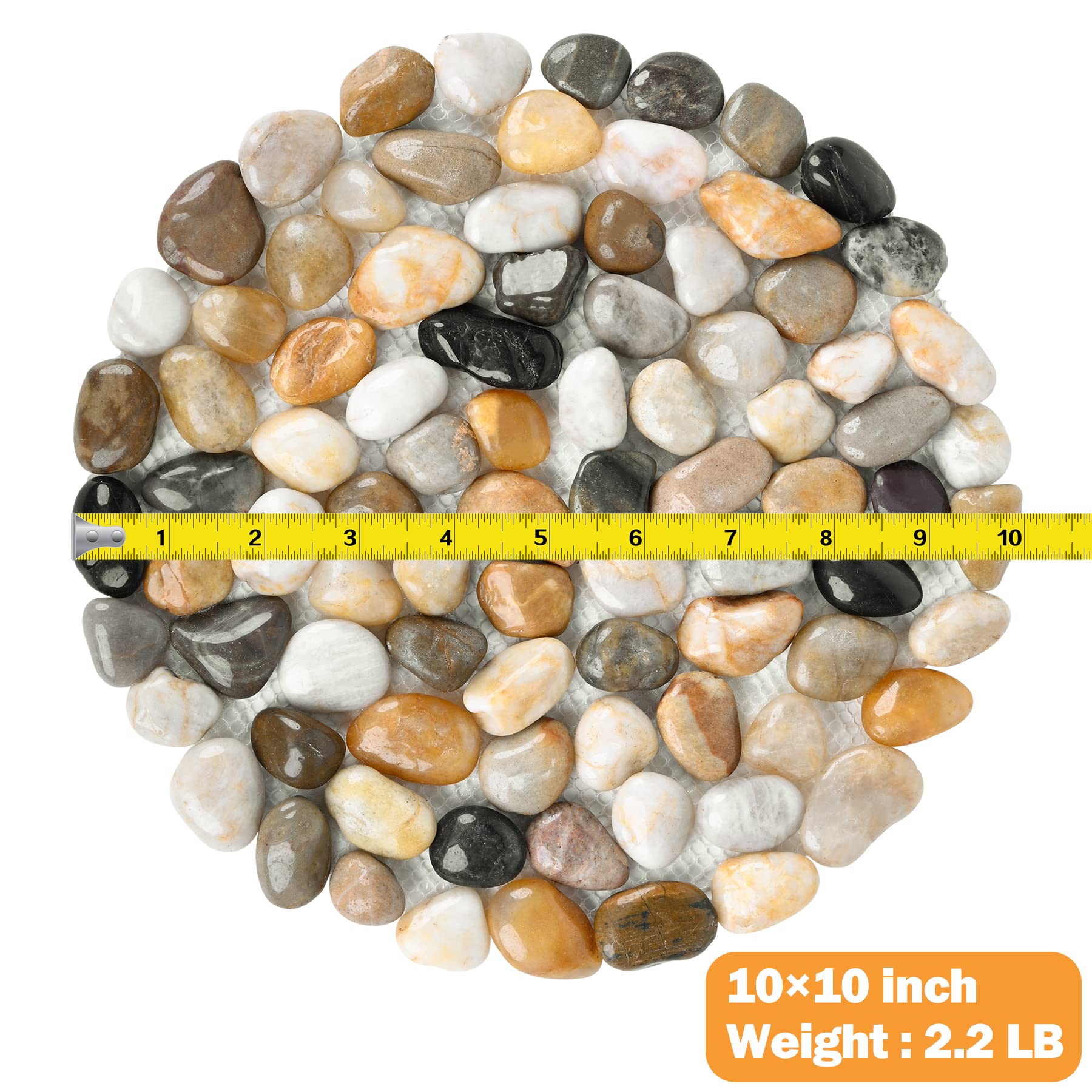 Dojobkinb close-up shows smooth polished pebble texture for comfortable stepping.