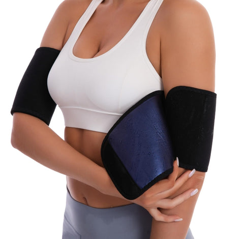 Dokelovy sauna arm trimmers on arm provide comfortable compression during workouts.