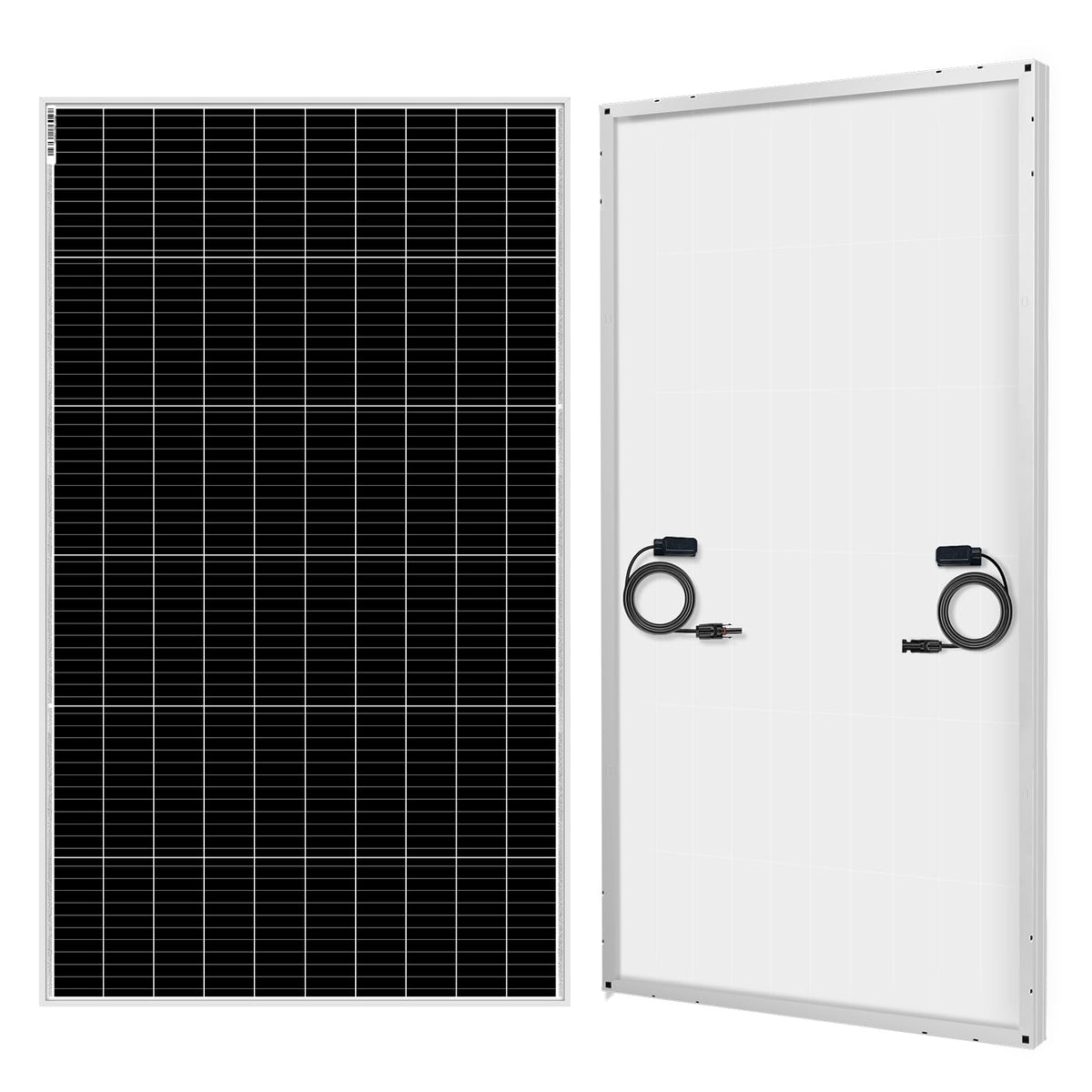 DOKIO 200W panel front view showing rugged design for RV roofs and boats.