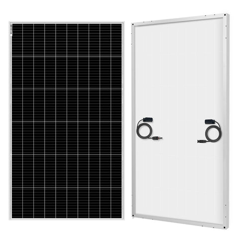 DOKIO 200W panel front view showing rugged design for RV roofs and boats.