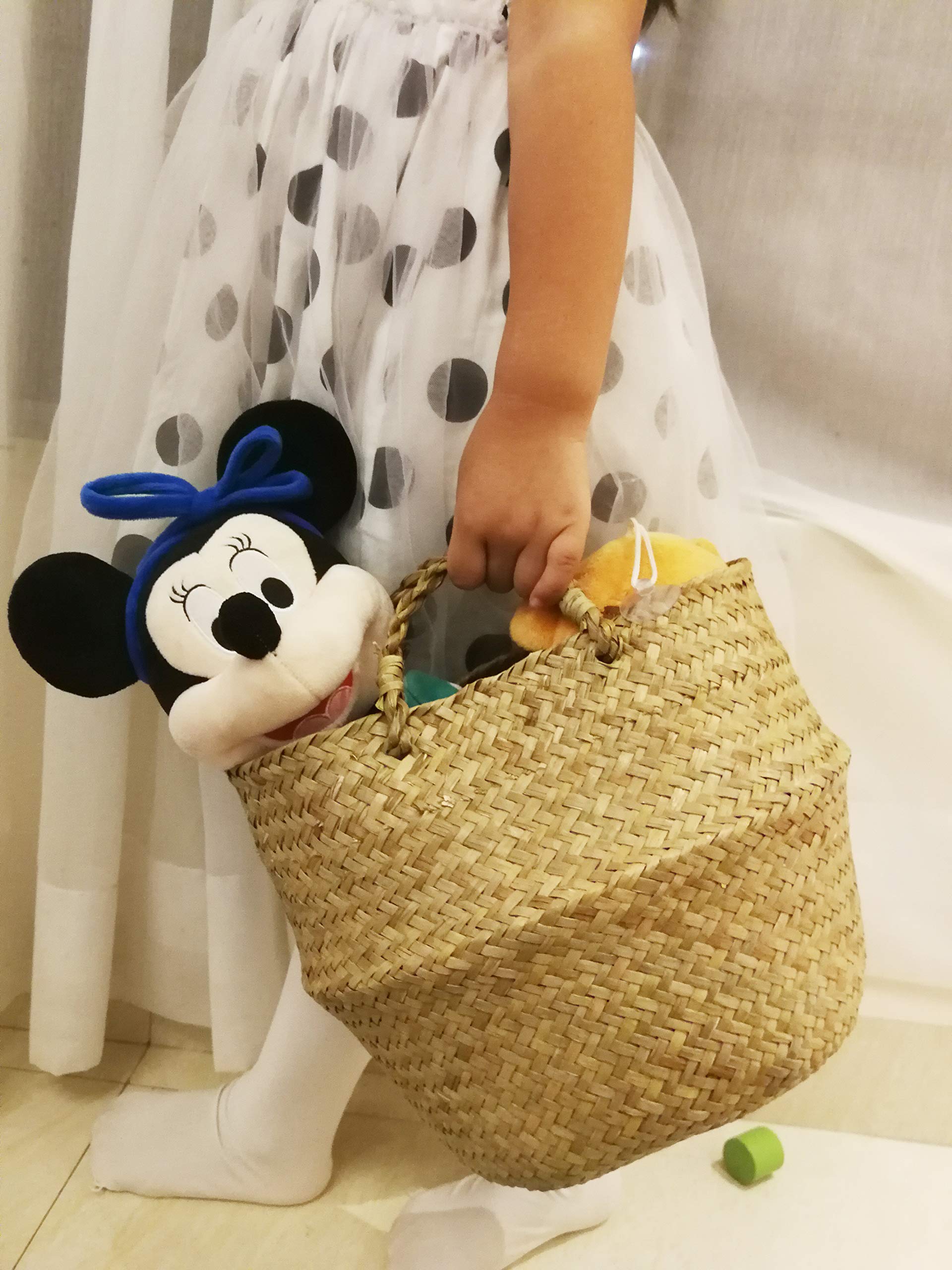 DOKOT seagrass basket used as plant pot cover for rustic charm