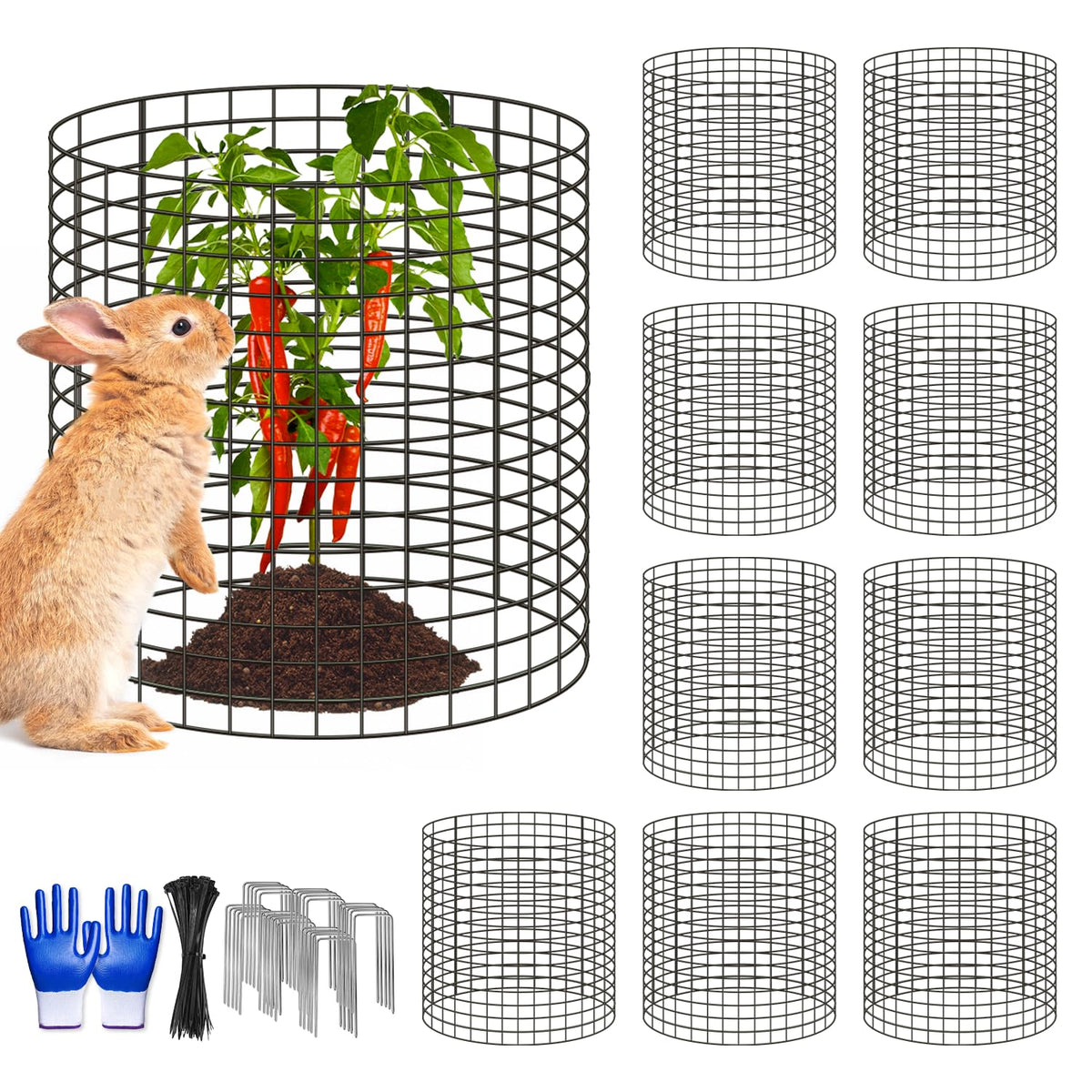 Doksving chicken wire cloche 11.8x11.8 inches protects delicate plants from pests