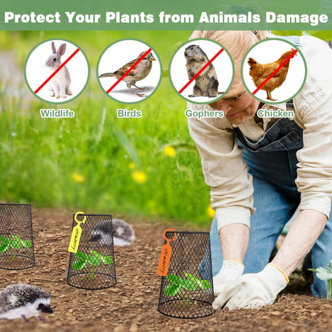Doksving easy-setup stakes securely anchor the protectors to the ground.