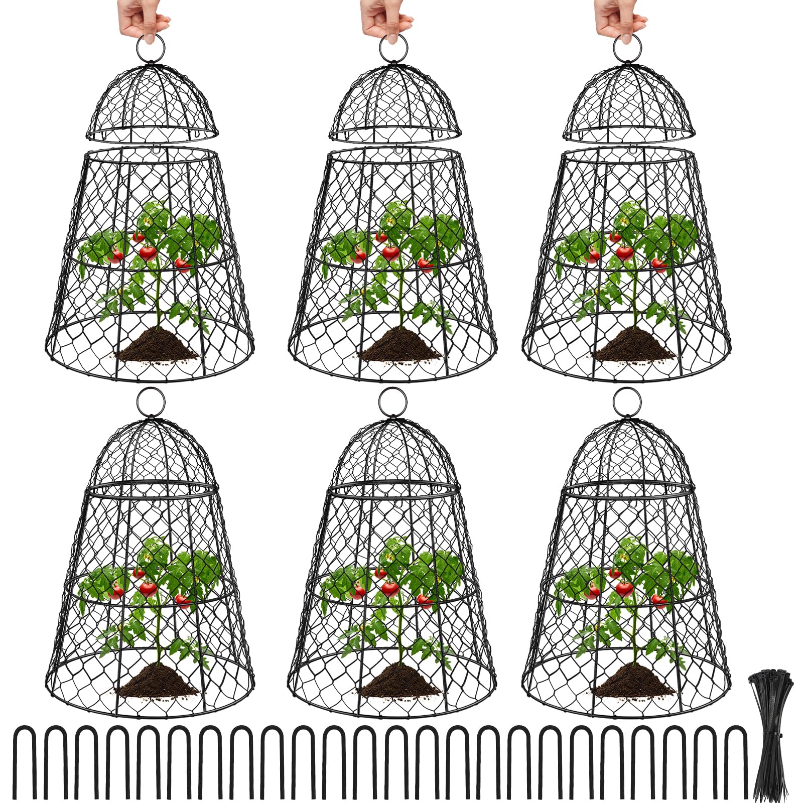 Doksving garden cloches six-pack protecting seedlings from animals