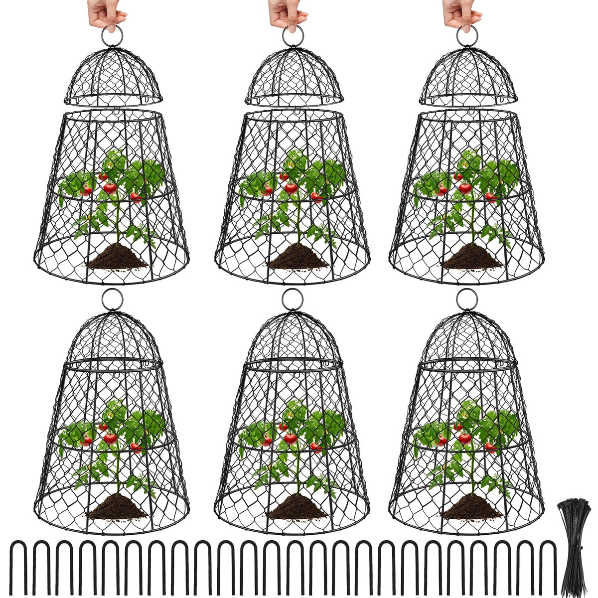 Doksving garden cloches six-pack protecting seedlings from animals