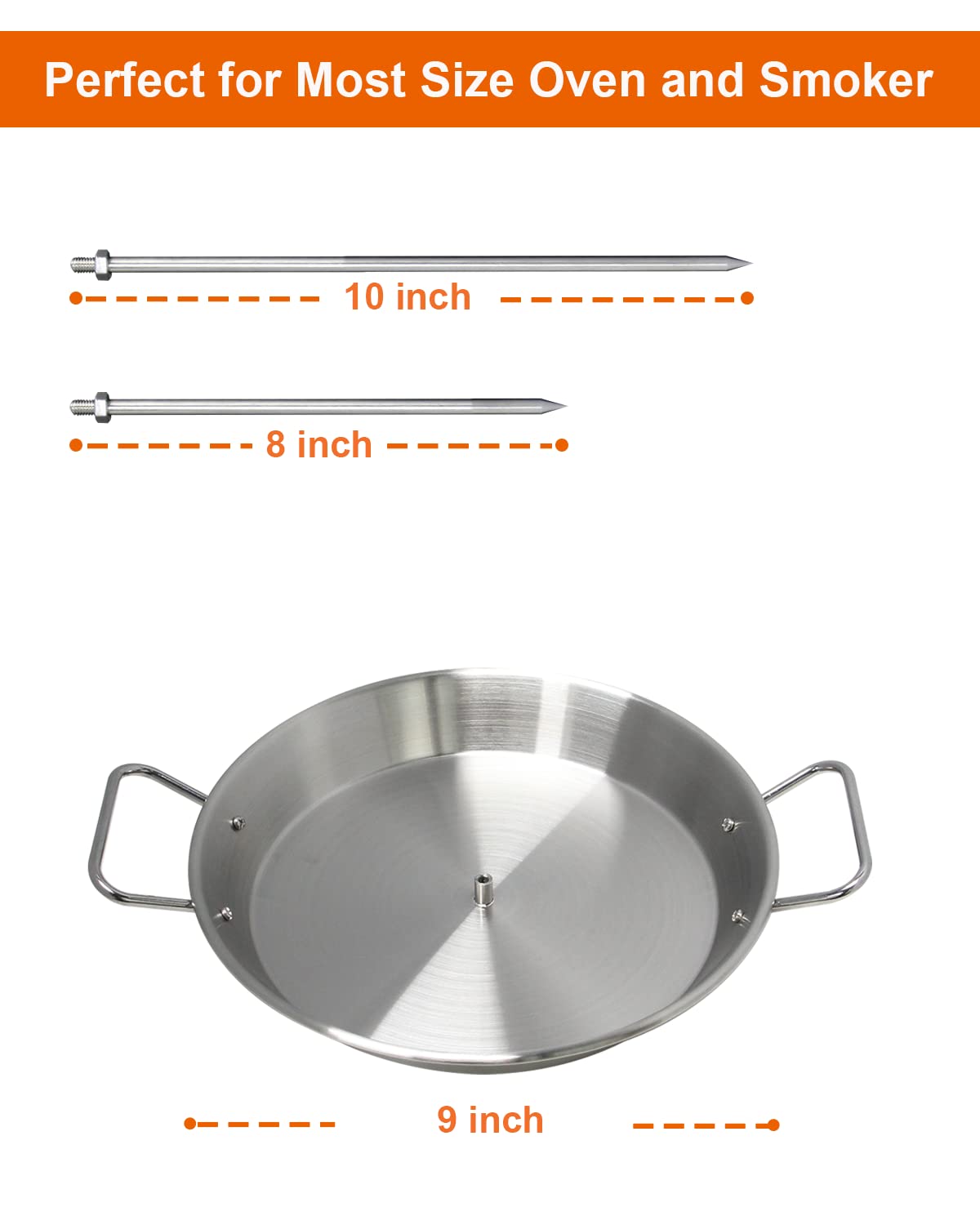 DOLAMOTY stainless steel skewer pan cleans easily after grilling.