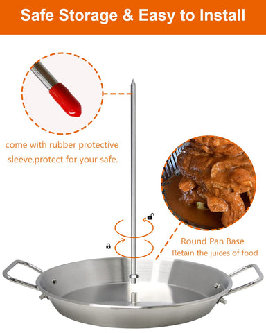 DOLAMOTY gyro spit stand enabling even browning for shawarma at home