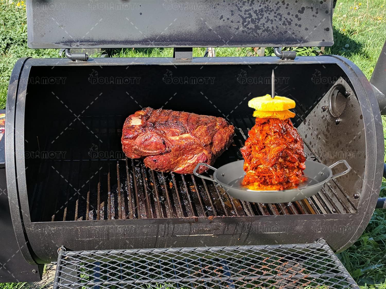DOLAMOTY magnetic-handles skewers for easy storage and cleaning