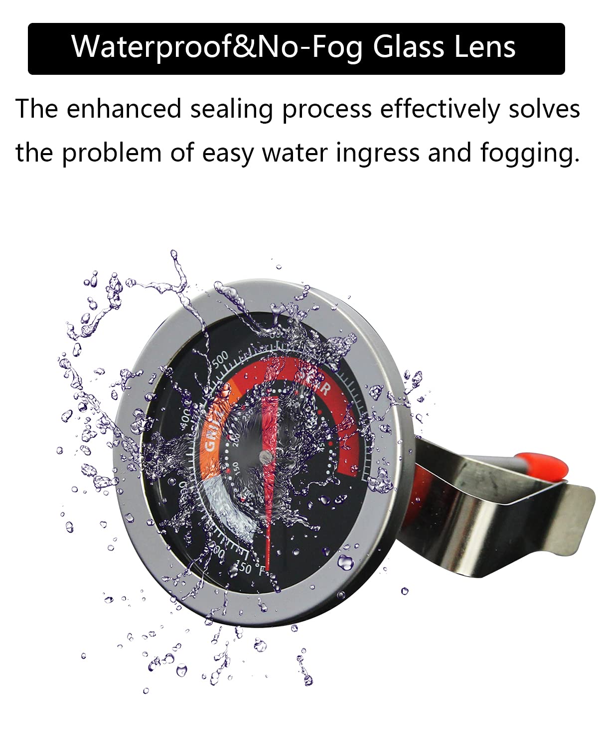 DOLAMOTY stainless steel probe provides fast, accurate readings for grilling.