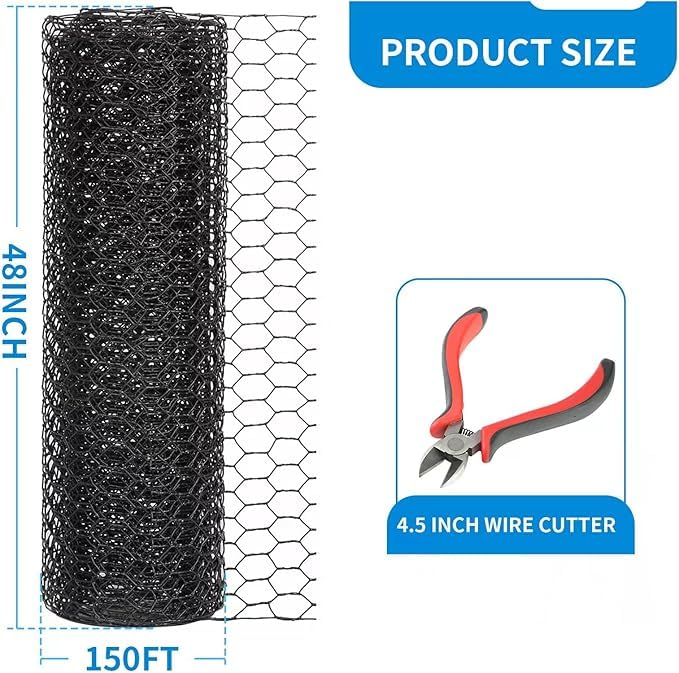 DOLEMODUO 1-inch mesh provides sturdy, secure poultry fencing and pet containment.