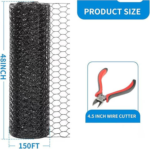 DOLEMODUO 1-inch mesh provides sturdy, secure poultry fencing and pet containment.