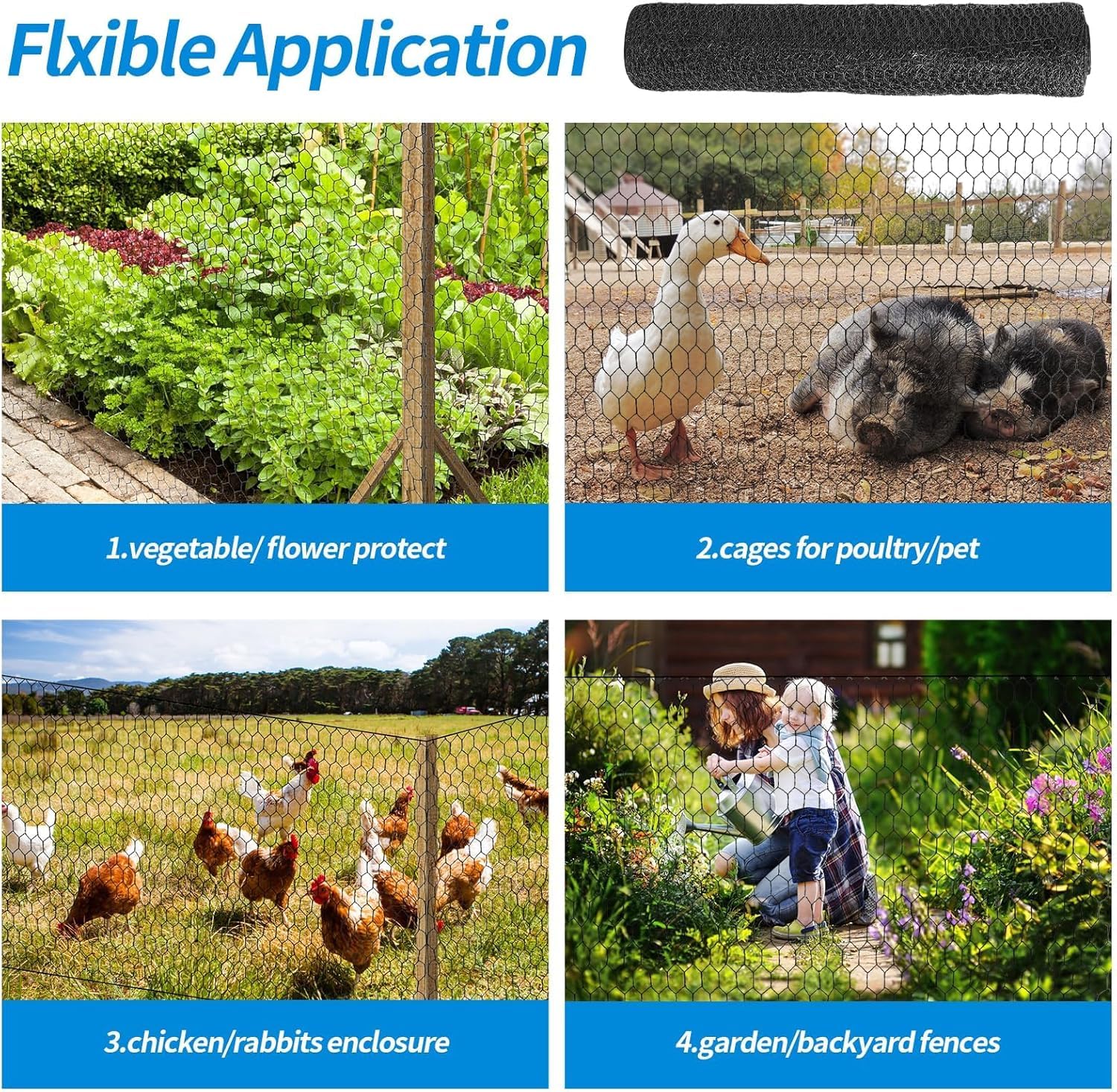 DOLEMODUO weather-resistant netting withstands outdoor use in farms, gardens, and craft projects.